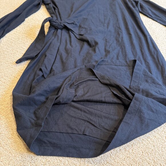 Vince Knit Dress Side Tie Long Sleeve Minimal Knee Length Career Stretch MEDIUM - Picture 5 of 12